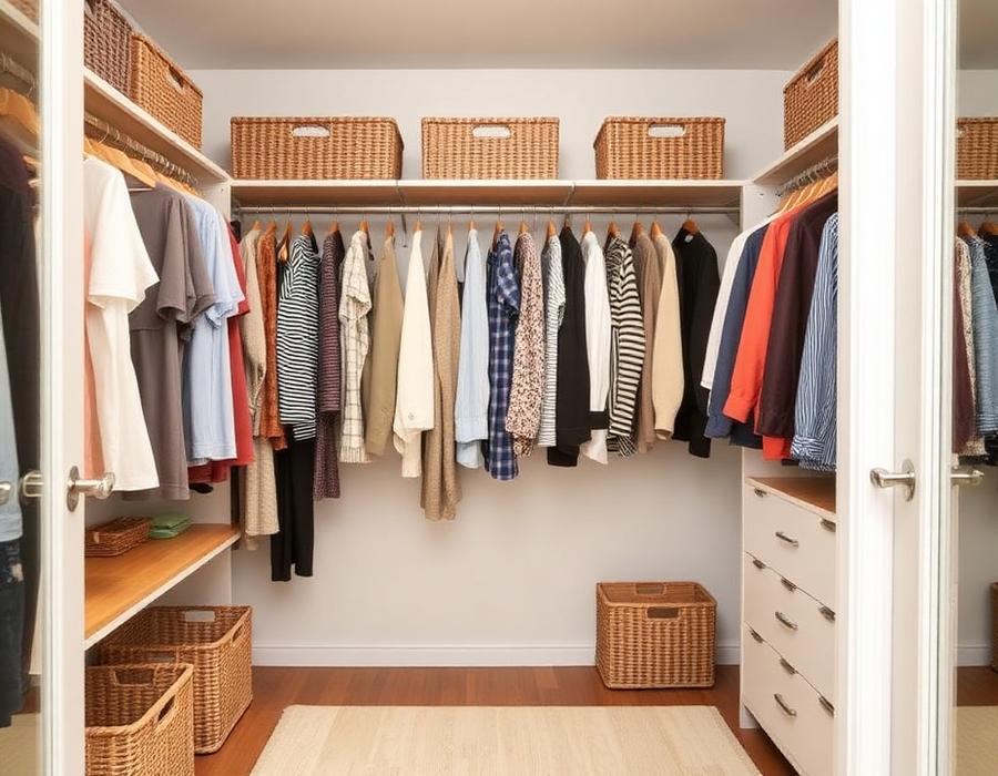 Closet Organization and Kitchen Organization before